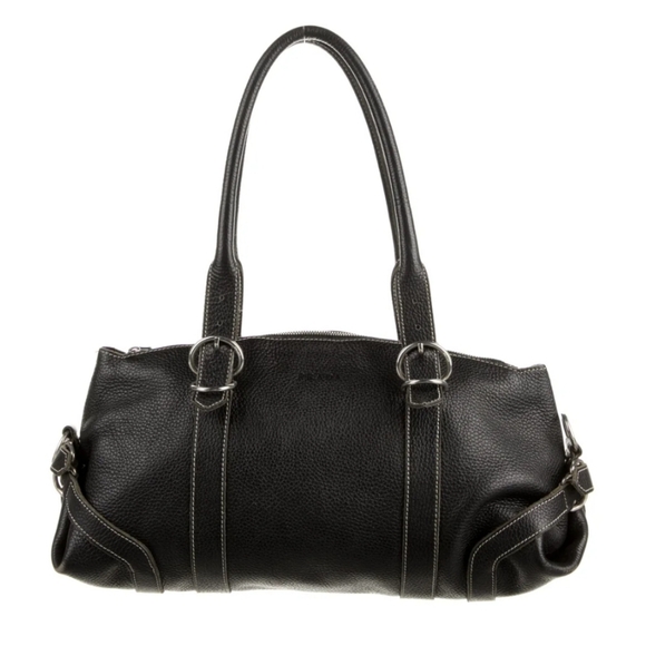 ⭐️Prada Black Leather Vitello Daino Shoulder Bag with COA - NO Tags - Picture 3 of 11